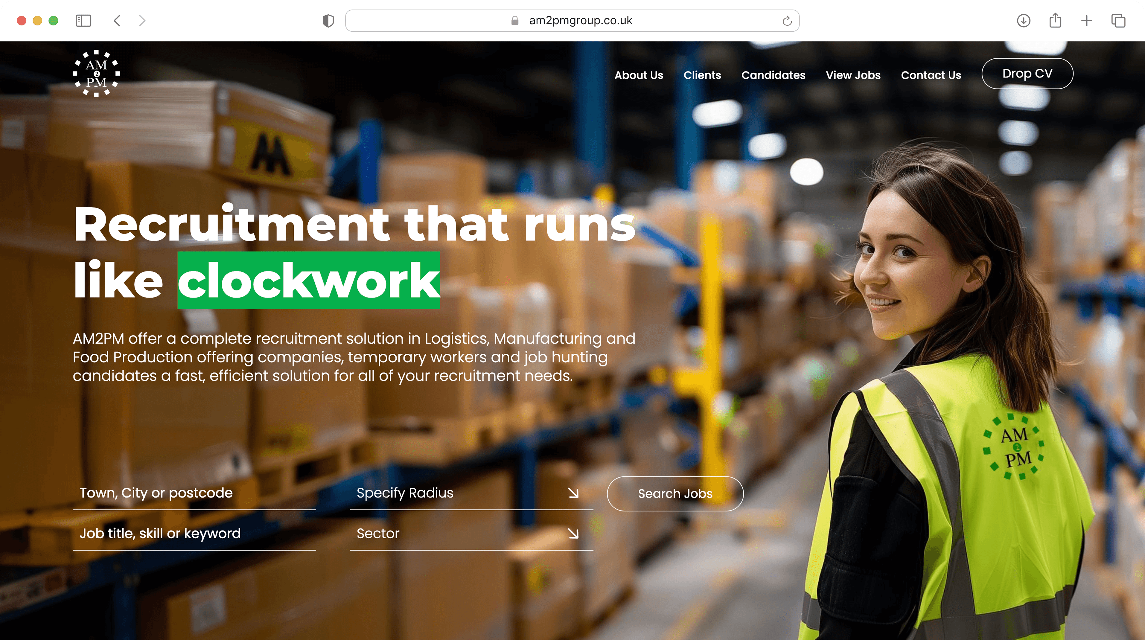 Template recruitment website design